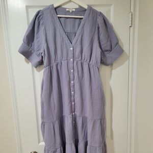 Madewell Button-Front Midi Dress